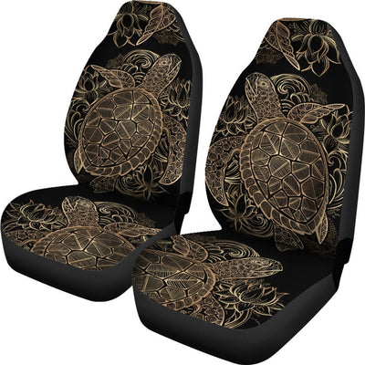 Gold Sea Turtle Hawaiian style Universal Fit Car Seat Covers