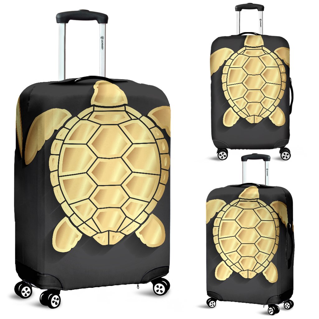 Gold Sea Turtle Luggage Cover Protector