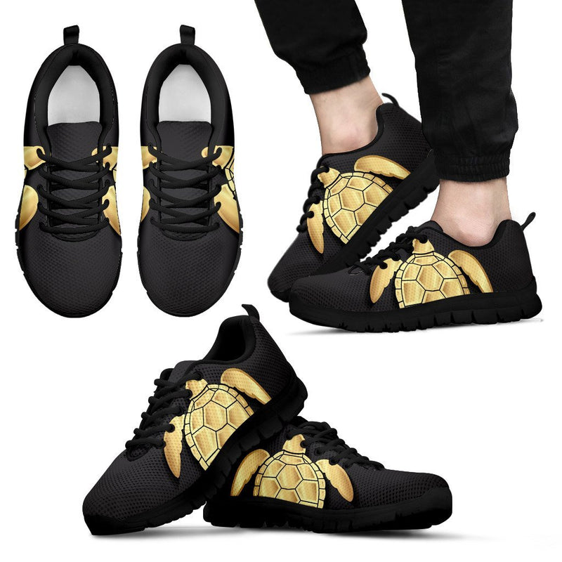 Gold Sea Turtle Men Sneakers