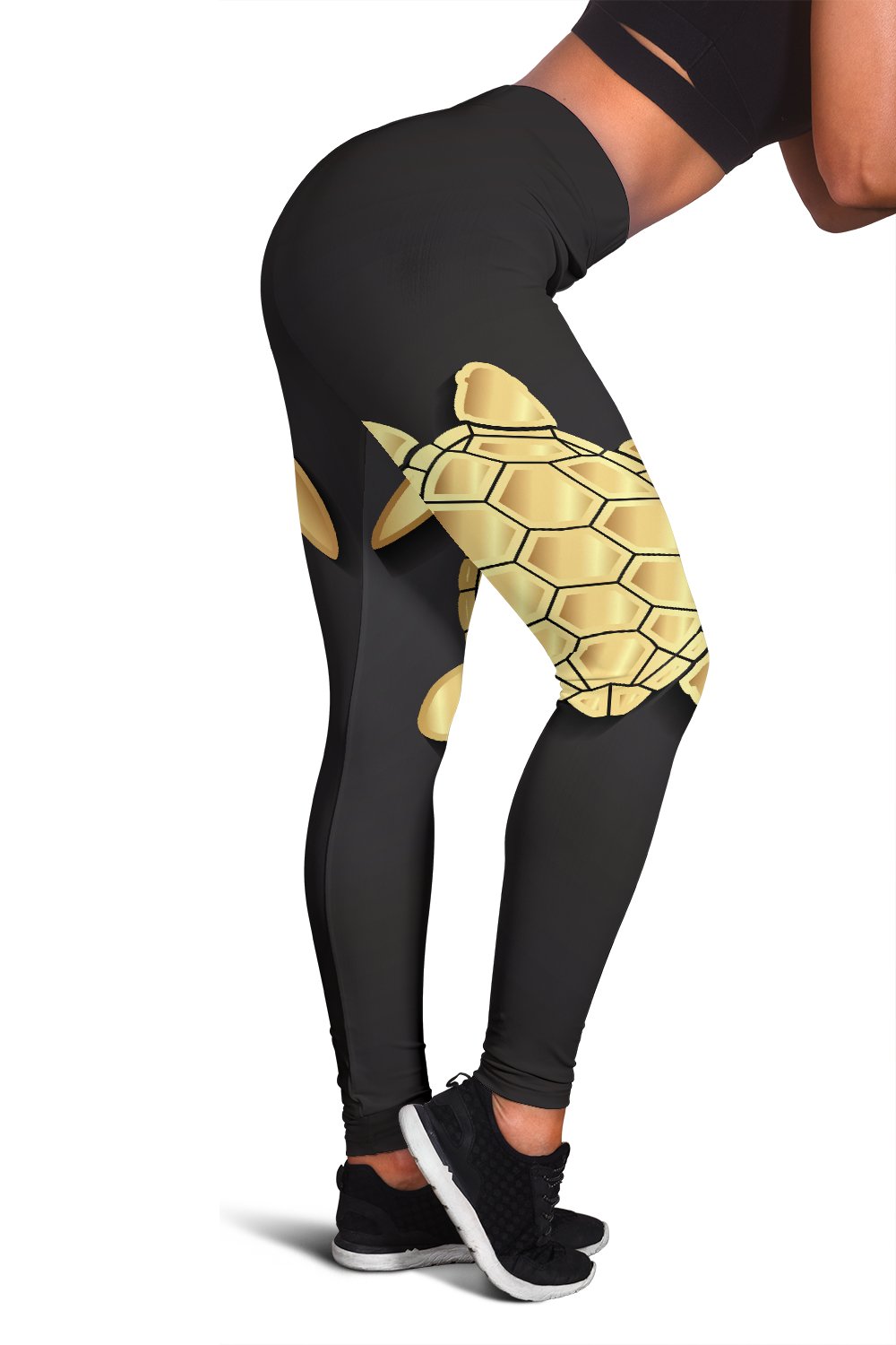 Gold Sea Turtle Women Leggings