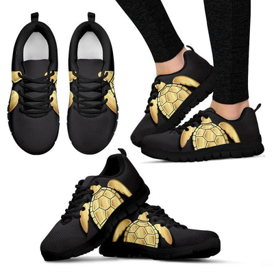 Gold Sea Turtle Women Sneakers