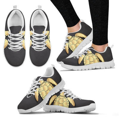 Gold Sea Turtle Women Sneakers