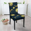 Gold Sun Moon Face Dining Chair Slipcover-JORJUNE.COM