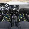 Gold Sun Moon Face Front and Back Car Floor Mats