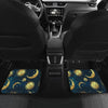 Gold Sun Moon Face Front and Back Car Floor Mats