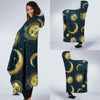 Gold Sun Moon Face Hooded Blanket-JORJUNE.COM