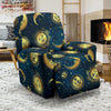 Gold Sun Moon Face Recliner Slipcover-JORJUNE.COM