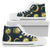 Gold Sun Moon Face Women High Top Shoes