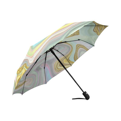 Gold Sweet Marble Automatic Foldable Umbrella