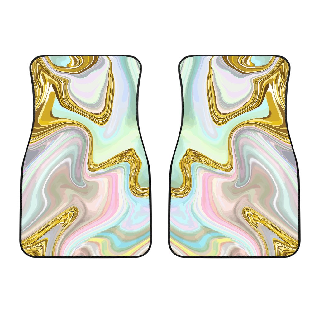 Gold Sweet Marble Car Floor Mats