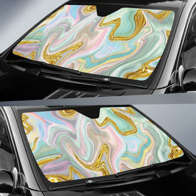 Gold Sweet Marble Car Sun Shade-JorJune