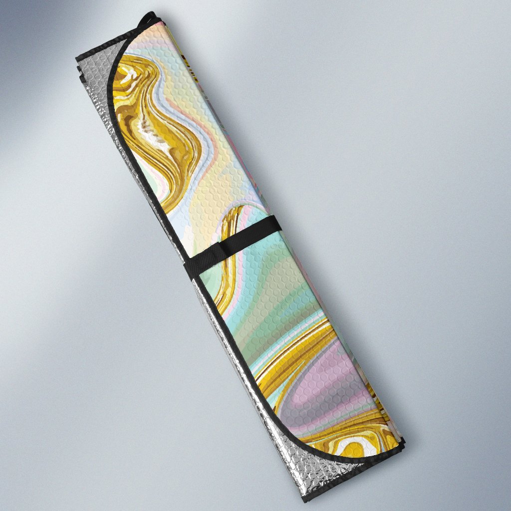Gold Sweet Marble Car Sun Shade-JorJune
