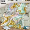 Gold Sweet Marble Fleece Blanket