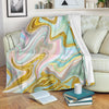 Gold Sweet Marble Fleece Blanket