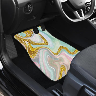 Gold Sweet Marble Front and Back Car Floor Mats