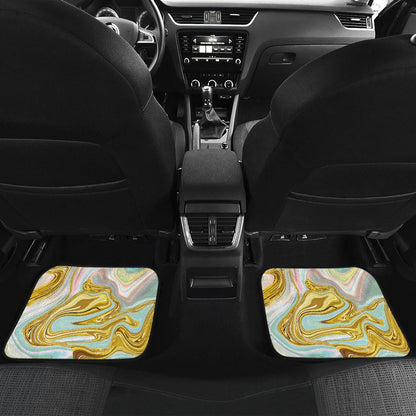 Gold Sweet Marble Front and Back Car Floor Mats
