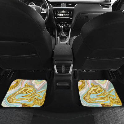 Gold Sweet Marble Front and Back Car Floor Mats