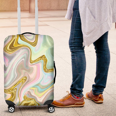 Gold Sweet Marble Luggage Cover Protector