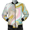 Gold Sweet Marble Men Casual Bomber Jacket