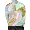 Gold Sweet Marble Men Crewneck Sweatshirt