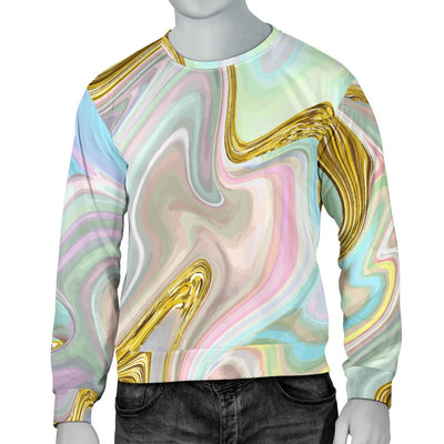 Gold Sweet Marble Men Crewneck Sweatshirt