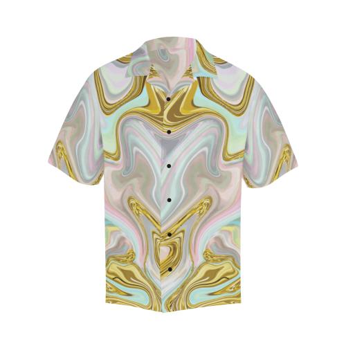 Gold Sweet Marble Men Hawaiian Shirt