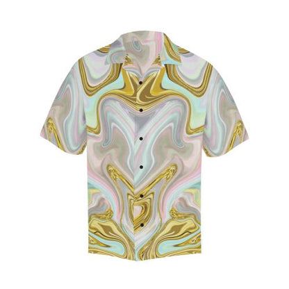 Gold Sweet Marble Men Hawaiian Shirt