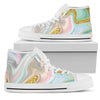 Gold Sweet Marble Men High Top Shoes