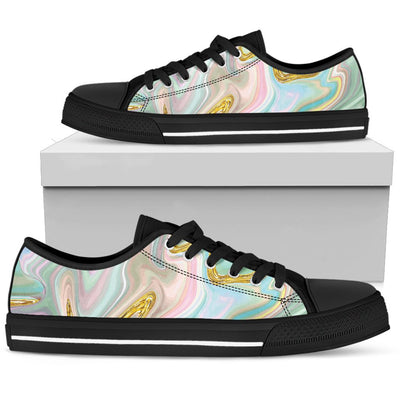 Gold Sweet Marble Men Low Top Shoes