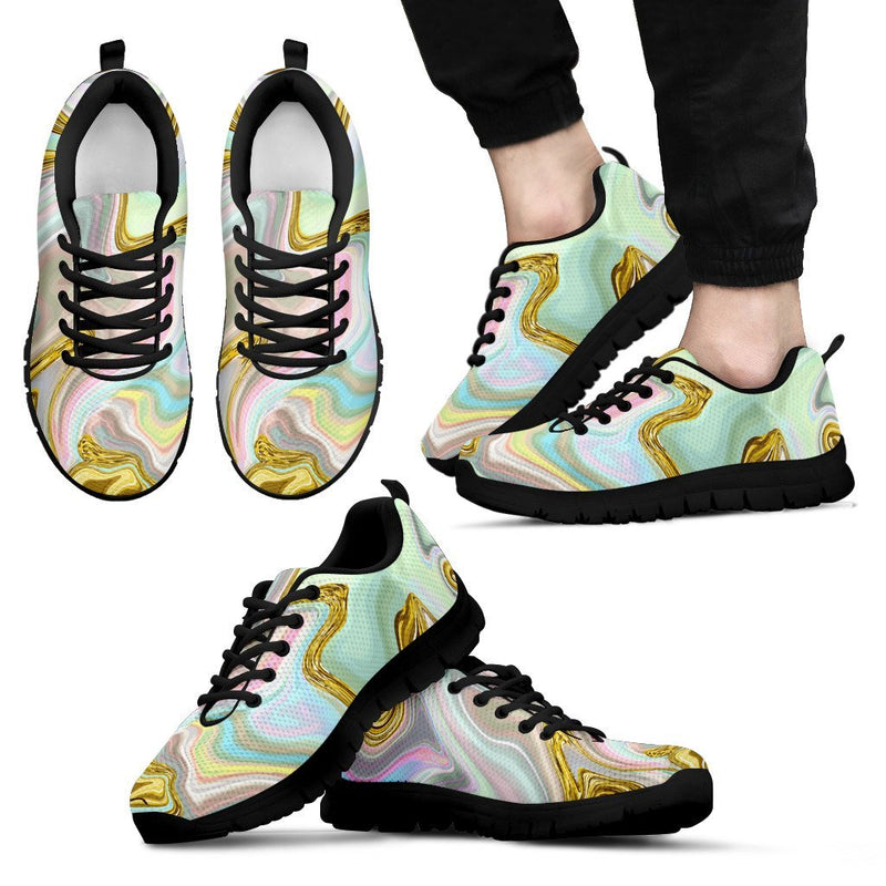 Gold Sweet Marble Men Sneakers