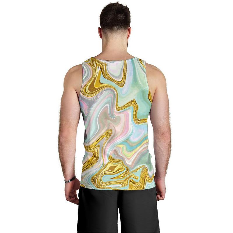 Gold Sweet Marble Men Tank Top