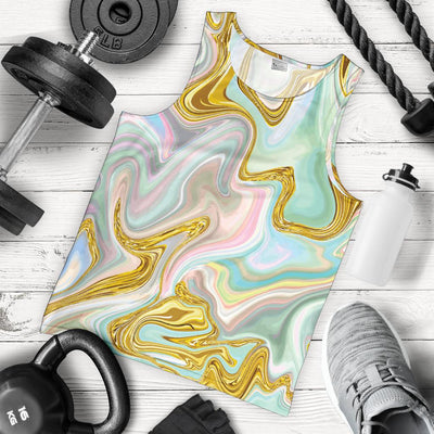 Gold Sweet Marble Men Tank Top