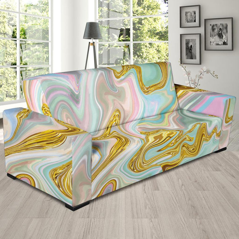 Gold Sweet Marble Sofa Slipcover-JORJUNE.COM