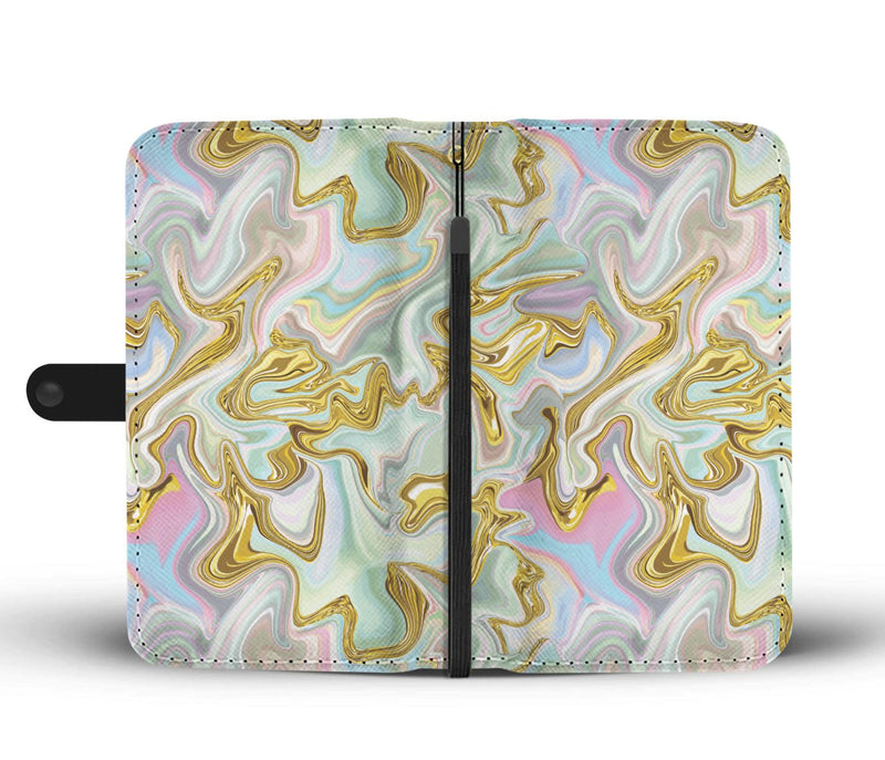 Gold Sweet Marble Wallet Phone Case