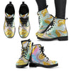 Gold Sweet Marble Women Leather Boots