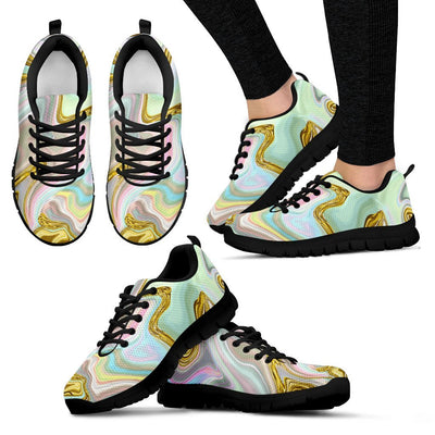 Gold Sweet Marble Women Sneakers