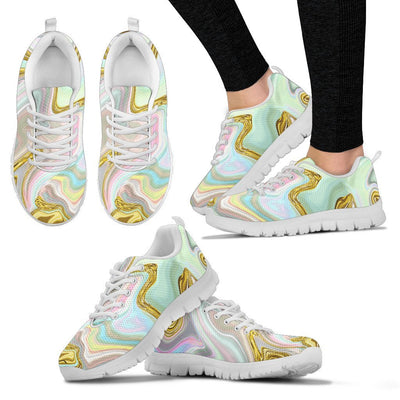 Gold Sweet Marble Women Sneakers