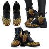 Gold Tribal Sea Turtle Hawaiian Women & Men Leather Boots