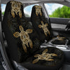 Gold Tribal Turtle Polynesian Design Universal Fit Car Seat Covers