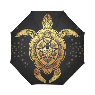 Golden Sea Turtle Automatic Foldable Umbrella