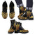 Gold Sea Turtle Mandala Women & Men Leather Boots