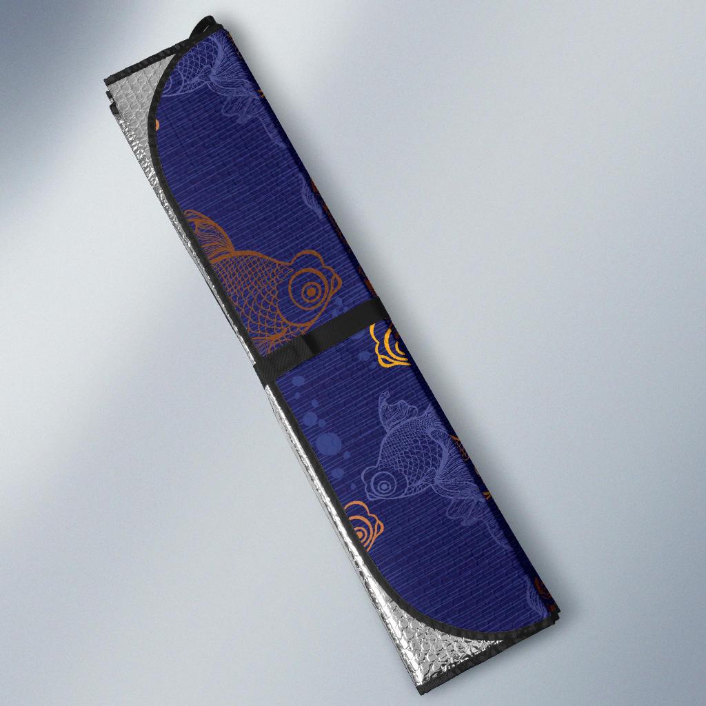 Goldfish Pattern Print Design 01 Car Sun Shade-JORJUNE.COM