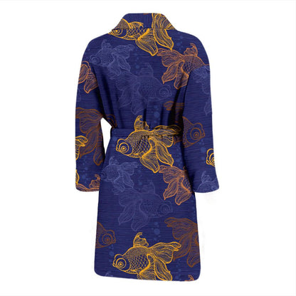 Goldfish Pattern Print Design 01 Men Bathrobe-JORJUNE.COM