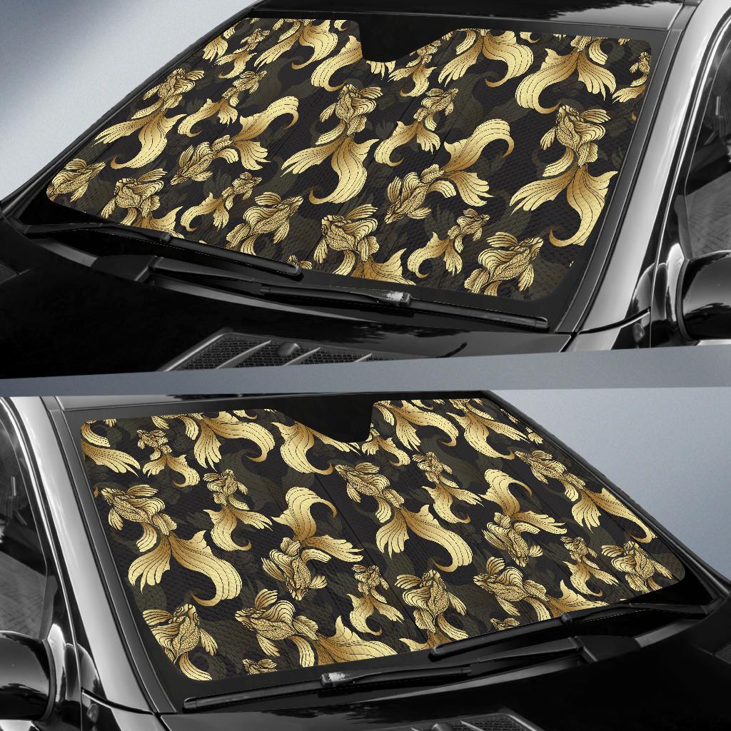 Goldfish Pattern Print Design 02 Car Sun Shade-JORJUNE.COM