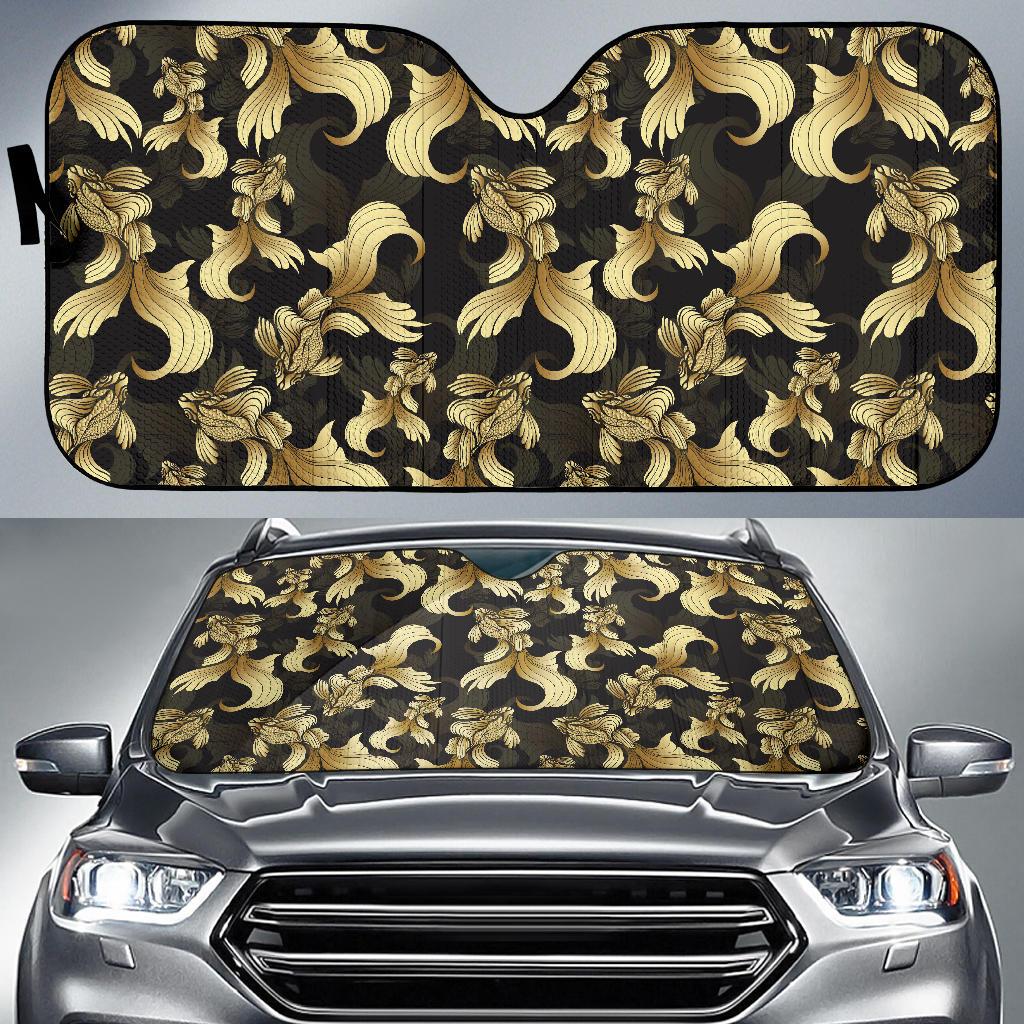 Goldfish Pattern Print Design 02 Car Sun Shade-JORJUNE.COM