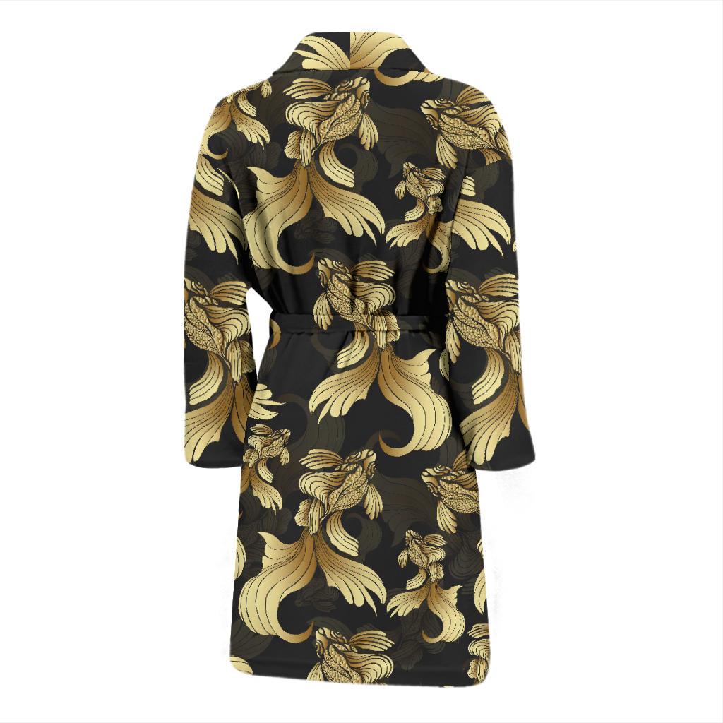 Goldfish Pattern Print Design 02 Men Bathrobe-JORJUNE.COM