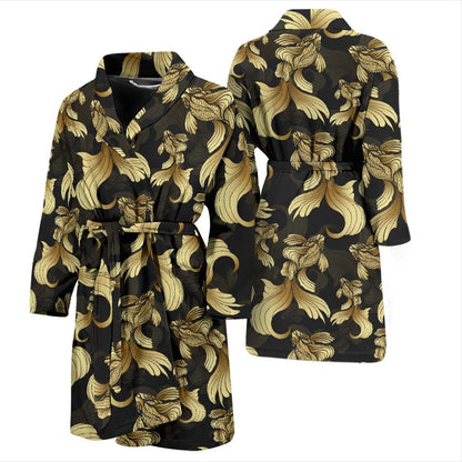 Goldfish Pattern Print Design 02 Men Bathrobe-JORJUNE.COM