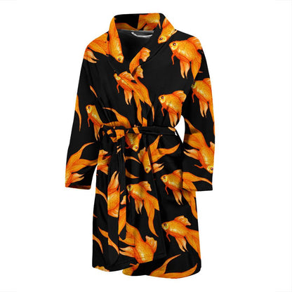 Goldfish Pattern Print Design 03 Men Bathrobe-JORJUNE.COM