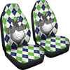 Golf Club Green argyle Pattern Universal Fit Car Seat Covers