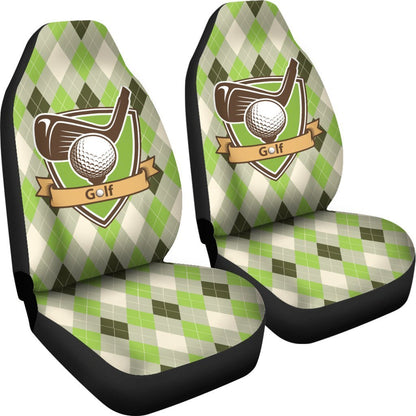 Golf Vintage argyle Pattern Universal Fit Car Seat Covers